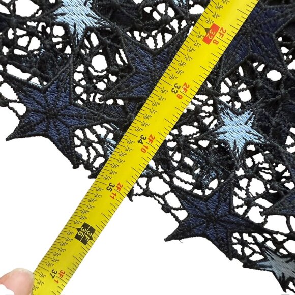 Romeo + Juliet Couture Navy Blue Black Stars Embroidered Sheath Dress M medium - Picture 6 of 9